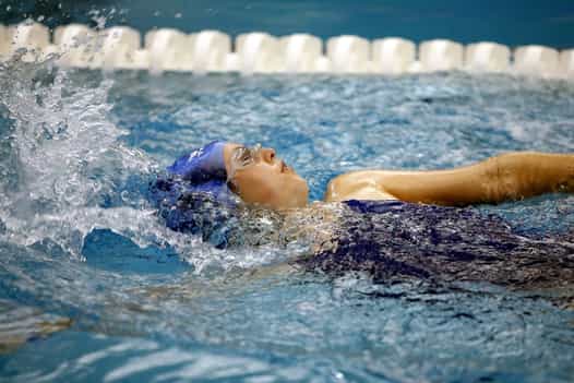 Picture of a swimmer in a competition