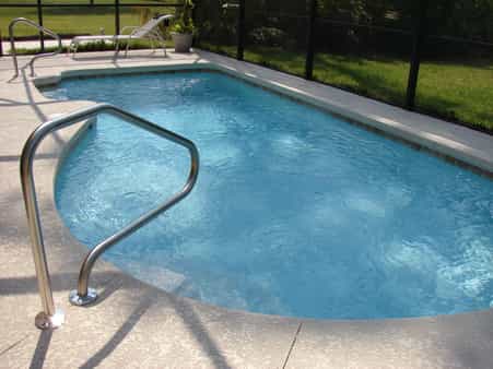 Picture of a small, clean yard pool